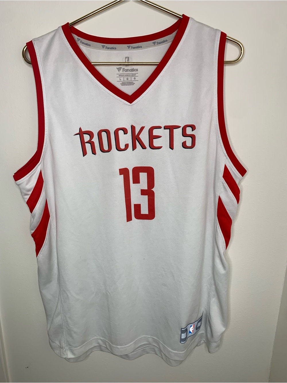 Houston Rockets jersey James Harden #13 White sz large NBA by Fanatics